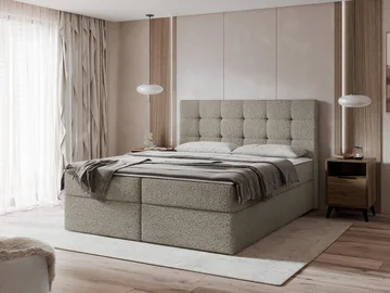 Kleiv Kontinentalsäng med förvaring 160x200 cm - grå - Möbler - Säng - Kontinentalsäng