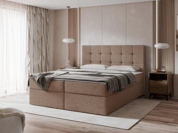 Kleiv Kontinentalsäng med förvaring 180x200 cm - brun - Möbler - Säng - Kontinentalsäng