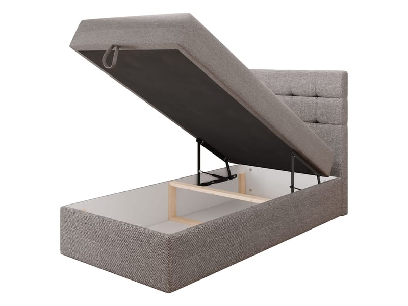 Kleiv Kontinentalsäng med förvaring 90x200 cm - grå - Möbler - Säng - Kontinentalsäng
