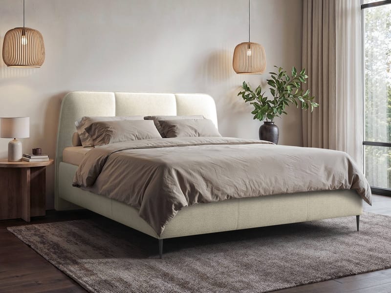 Klyra Sängram med förvaring 140x200 cm - beige - Möbler - Säng - Sängram & sängstomme