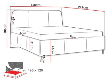 Klyra Sängram med förvaring 160x200 cm - beige - Möbler - Säng - Sängram & sängstomme
