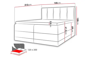 Knarrevik Kontinentalsäng 120x200 Brun - Brun - Möbler - Säng - Kontinentalsäng