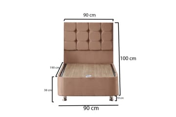 Adilen Kontinentalsäng 90x190 cm - Ljusbrun - Möbler - Säng - Säng med förvaring