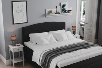 Belda Sängpaket 160x200 Fast - Svart - Möbler - Säng - Kontinentalsäng