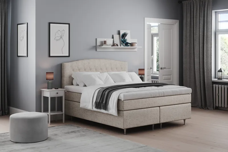 Belda Sängpaket 180x200 Fast/Medium - Beige - Möbler - Säng - Kontinentalsäng