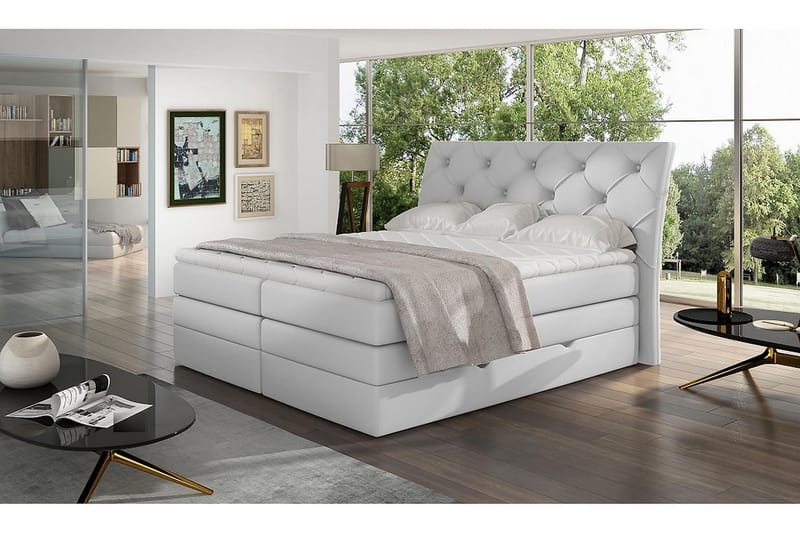 Bellamir Sängpaket 180x200 cm, Läder/Vit