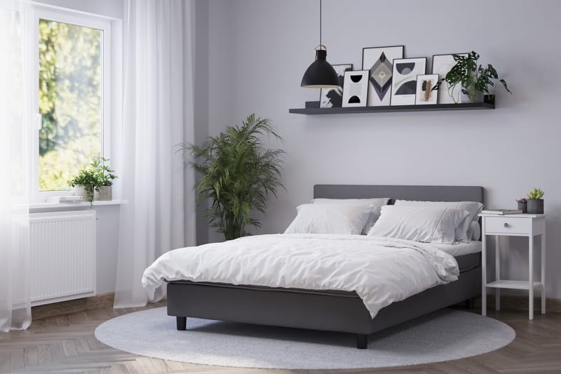 Komplett Sängpaket Billingen 140x200 cm - Grå - Möbler - Säng - Dubbelsäng