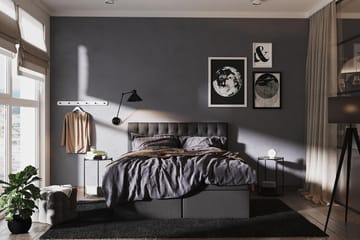 Box Bed Boxy Svart/Grå - 180x200 cm - Möbler - Säng - Säng med förvaring