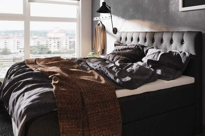 Box Bed Boxy Svart/Grå - 180x200 cm - Möbler - Säng - Säng med förvaring