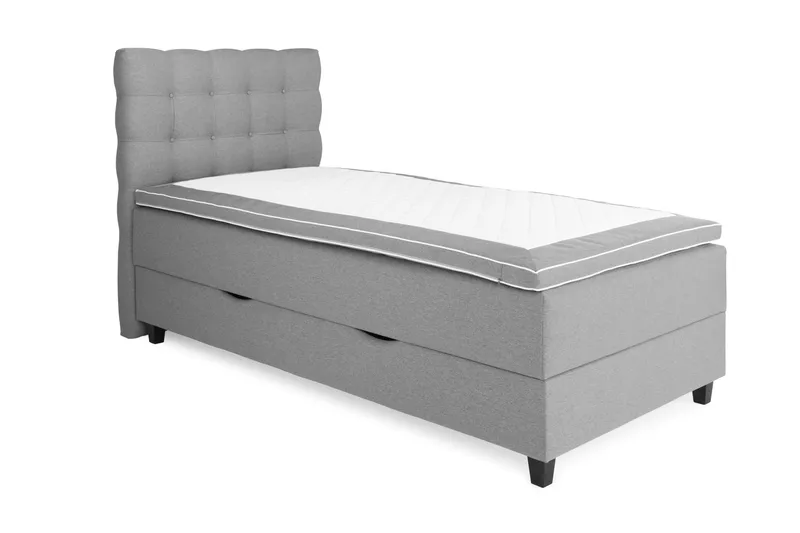 Komplett Sängpaket Boxford Säng med Förvaring 105x200 - Ljusgrå (+Fler val) - Möbler - Säng - Enkelsäng