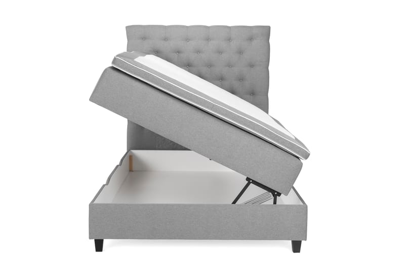 Komplett Sängpaket Boxford Säng med Förvaring 140x200 - Ljusgrå (+Fler val) - Kontinentalsäng - Komplett sängpaket