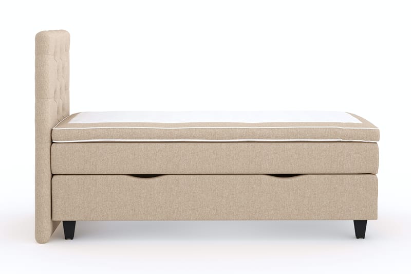 Komplett Sängpaket Boxford Säng med Förvaring 90x200 - Beige (+Fler val) - Kontinentalsäng - Enkelsäng - Komplett sängpaket