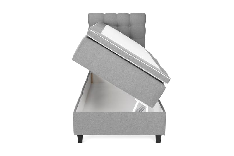 Komplett Sängpaket Boxford Säng med Förvaring 90x200 - Ljusgrå (+Fler val) - Komplett sängpaket - Kontinentalsäng