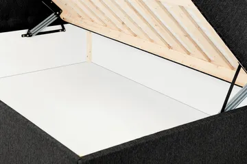 Boxy Box Bed 160x200 cm - Svart/Grå - Möbler - Säng - Säng med förvaring