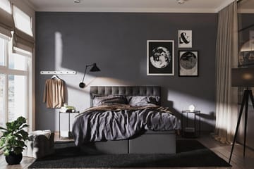 Boxy Box Bed 180x200 cm - Svart/Grå - Möbler - Säng - Säng med förvaring