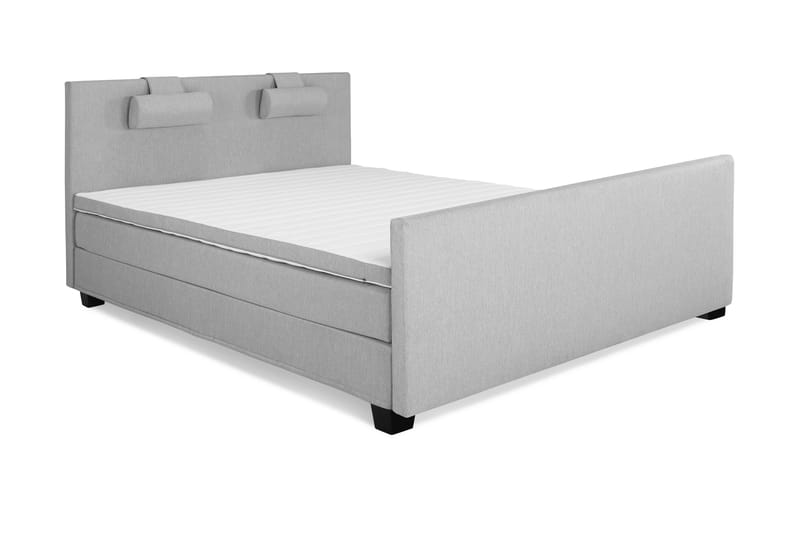 Komplett Sängpaket Brighton Grå - 160 cm - Kontinentalsäng - Dubbelsäng - Komplett sängpaket