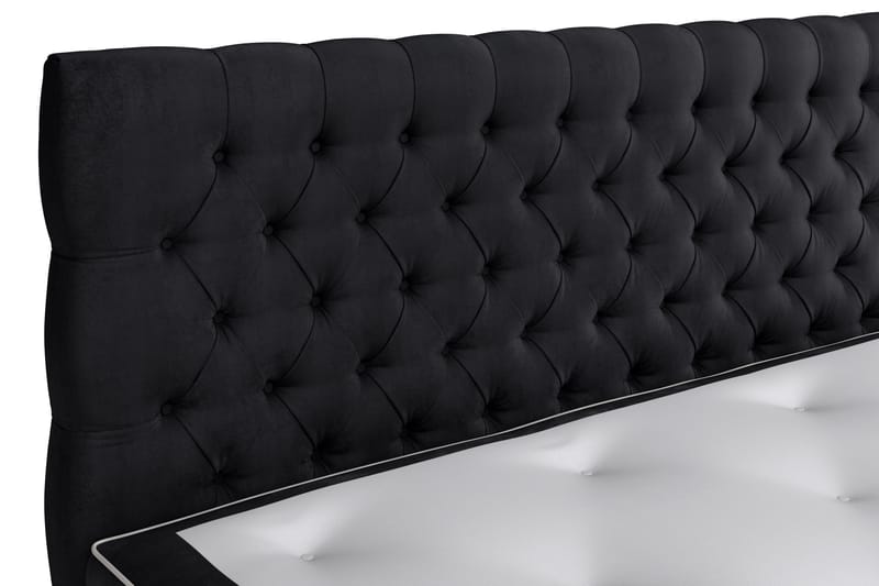 Komplett Sängpaket Celine  160x200 cm - Svart|Sammet - Möbler - Säng - Kontinentalsäng