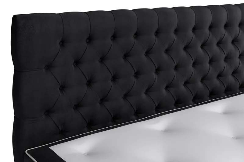 Komplett Sängpaket Celine  160x200 cm - Svart|Sammet - Möbler - Säng - Kontinentalsäng