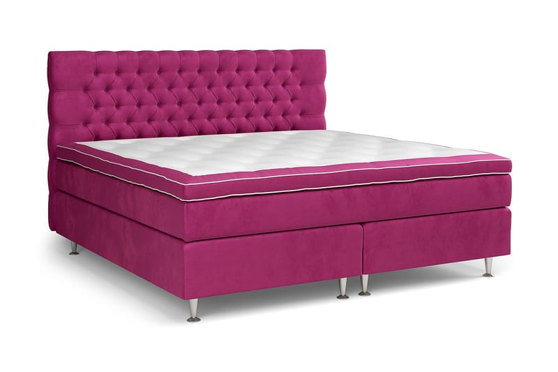 Komplett Sängpaket Celine  210x210 cm - Rosa|Sammet - Möbler - Säng - Kontinentalsäng