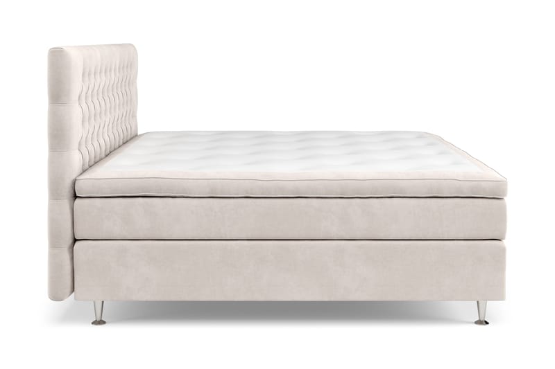 Celine Sängpaket 210x210cm - Beige/Sammet - Möbler - Säng - Kontinentalsäng