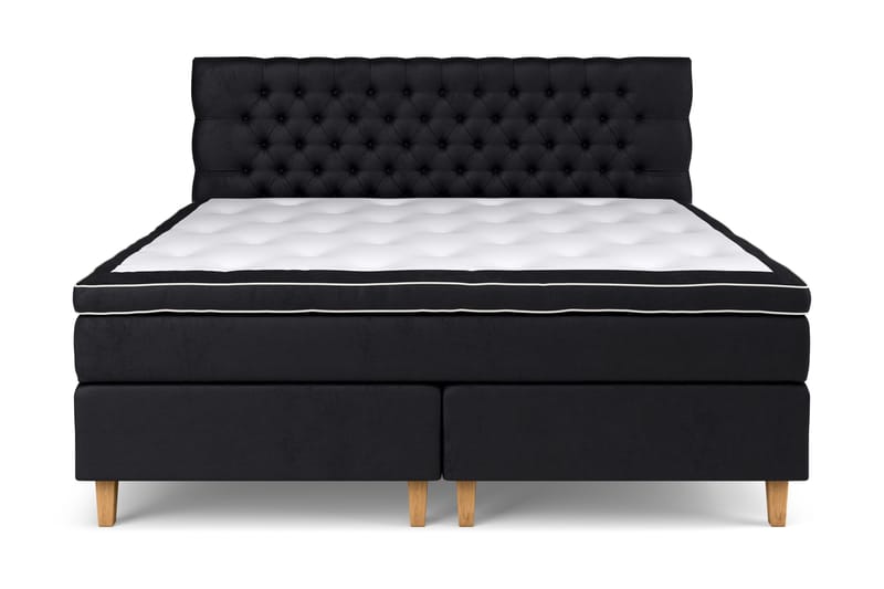 Celine Sängpaket 210x210cm - Svart/Sammet - Möbler - Säng - Kontinentalsäng