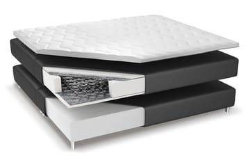 Komplett Sängpaket Celio 180x200 med Förvaring + 2st Franco Sängbord - Grå|Sammet - Möbler - Säng - Säng med förvaring