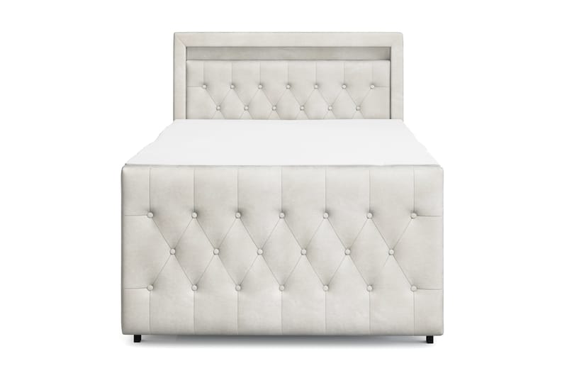 Komplett Sängpaket Celio Light 120x200 med Fövaring LED-belysning - Beige - Möbler - Säng - Kontinentalsäng