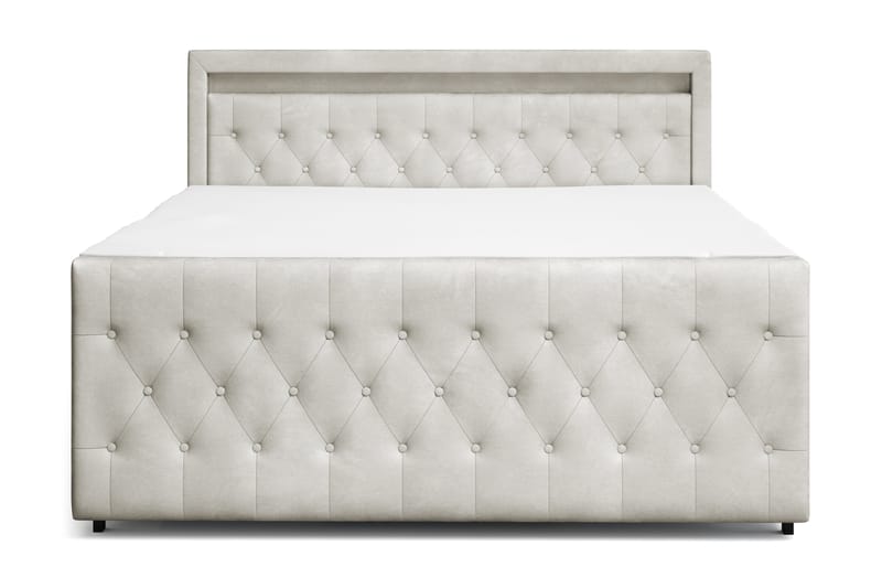 Komplett Sängpaket Celio Light 180x200 med Fövaring LED-belysning - Beige - Möbler - Säng - Kontinentalsäng