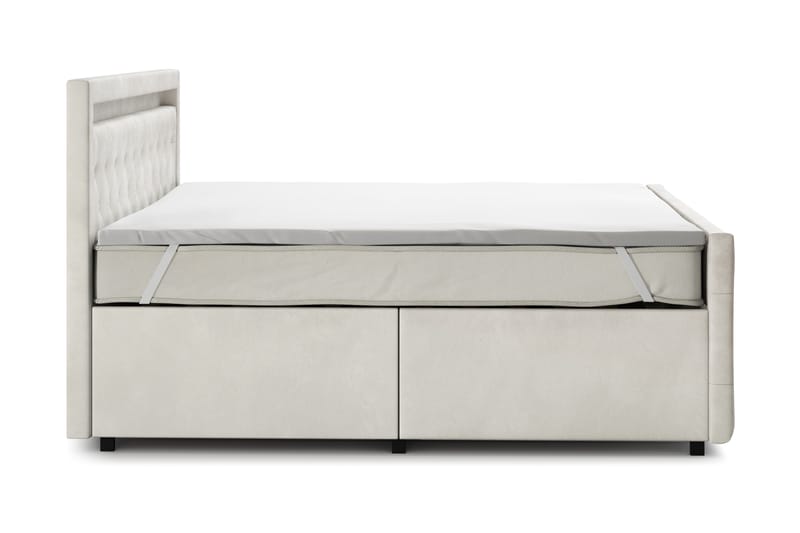 Komplett Sängpaket Celio Light 180x200 med Fövaring LED-belysning - Beige - Möbler - Säng - Kontinentalsäng
