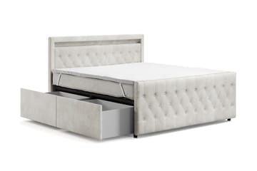 Komplett Sängpaket Celio Light 180x200 med Fövaring LED-belysning - Beige - Möbler - Säng - Kontinentalsäng