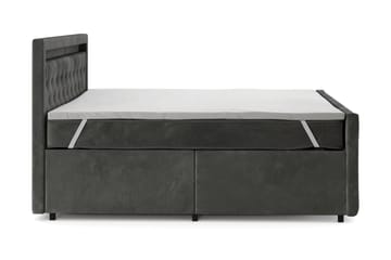 Komplett Sängpaket Celio Light 180x200 med Fövaring LED-belysning - Grå - Möbler - Säng - Kontinentalsäng