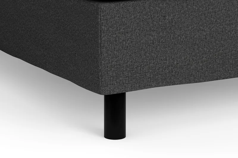 Charm Komplett Sängpaket 120x200 cm Kontinentalsäng med gavel - Mörkgrå - Möbler - Säng - Kontinentalsäng