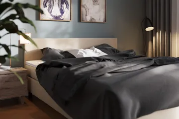 Charm Komplett Sängpaket 140x200 cm - Beige - Möbler - Säng - Enkelsäng