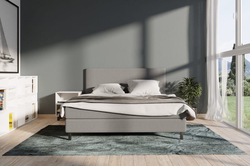 Komplett Sängpaket Choice No 1 180x200 - Ljusgrå|Svart - Kontinentalsäng - Dubbelsäng - Komplett sängpaket