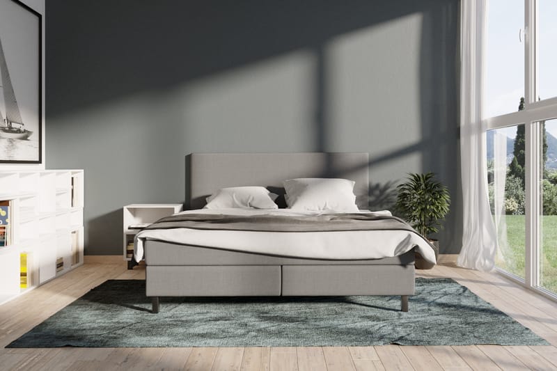Komplett Sängpaket Choice No 2 180x200 - Ljusgrå|Svart - Kontinentalsäng - Dubbelsäng - Komplett sängpaket