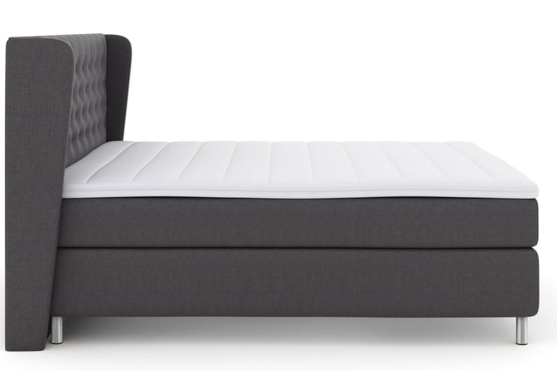 Komplett Sängpaket Choice No 3 160x200 Fast - Mörkgrå|Metall - Kontinentalsäng - Dubbelsäng - Komplett sängpaket