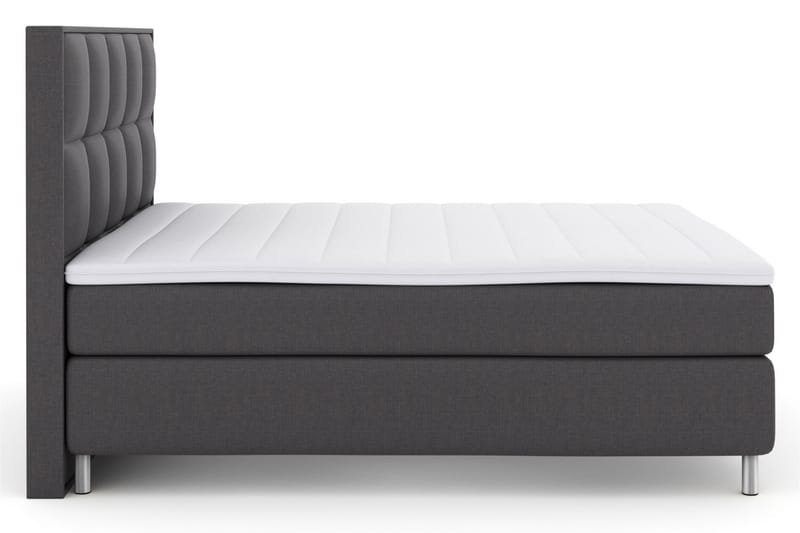 Komplett Sängpaket Choice No 3 160x200 Fast - Mörkgrå|Metall - Kontinentalsäng - Dubbelsäng - Komplett sängpaket