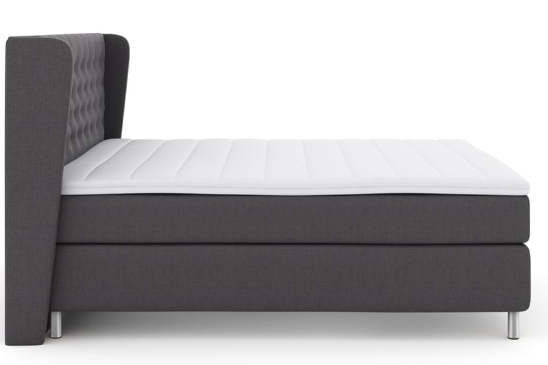Komplett Sängpaket Choice No 3 180x200 Fast - Mörkgrå|Metall - Kontinentalsäng - Dubbelsäng - Komplett sängpaket