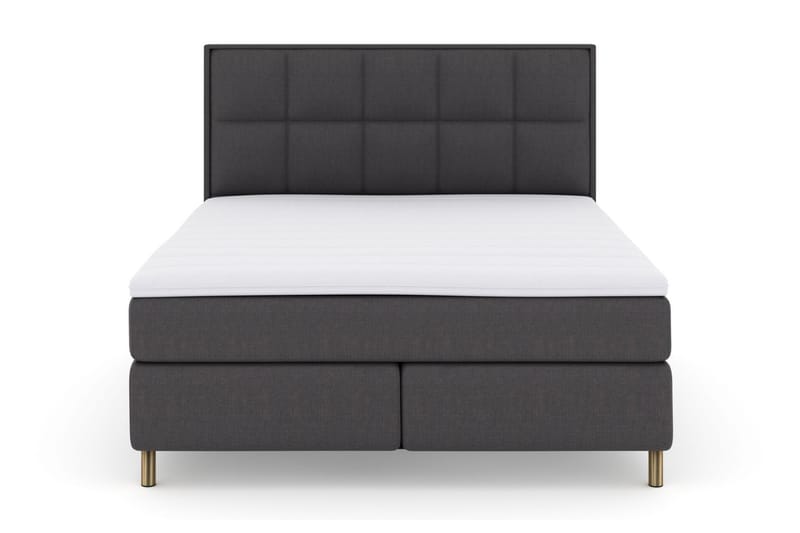 Komplett Sängpaket Choice No 3 180x200 Fast/Medium - Mörkgrå|Koppar - Kontinentalsäng - Dubbelsäng - Komplett sängpaket