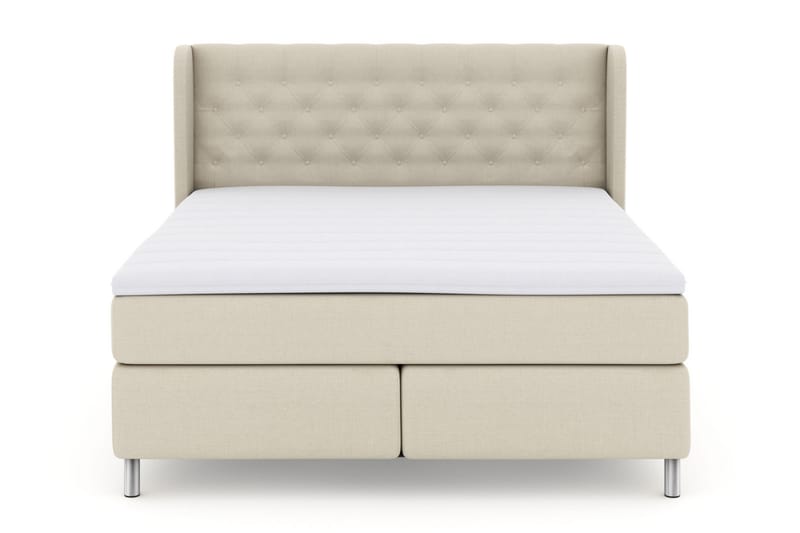 Komplett Sängpaket Choice No 3 210x210 Fast - Beige|Metall - Kontinentalsäng - Dubbelsäng - Komplett sängpaket