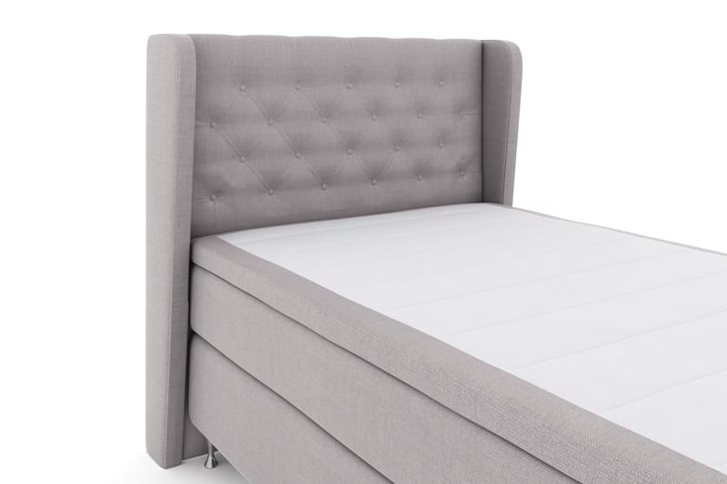 Komplett Sängpaket Choice No 4 120x200 Fast - Ljusgrå|Silver - Kontinentalsäng - Komplett sängpaket