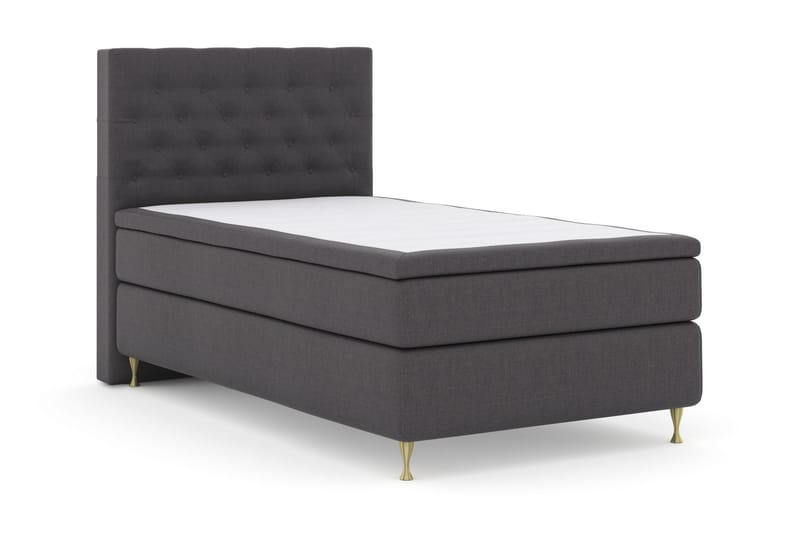 Komplett Sängpaket Choice No 4 120x200 Medium - Mörkgrå|Guld - Kontinentalsäng - Komplett sängpaket
