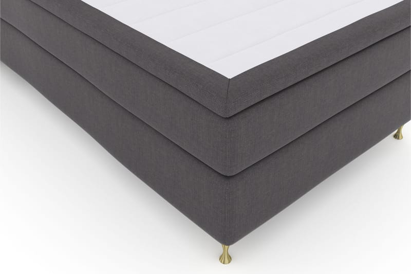 Komplett Sängpaket Choice No 4 120x200 Medium - Mörkgrå|Guld - Kontinentalsäng - Komplett sängpaket