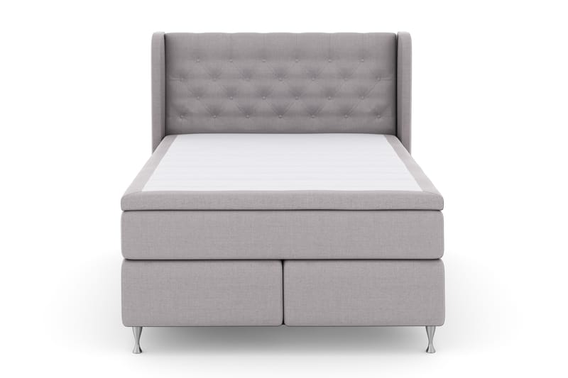 Komplett Sängpaket Choice No 4 140x200 Fast - Ljusgrå|Silver - Kontinentalsäng - Komplett sängpaket