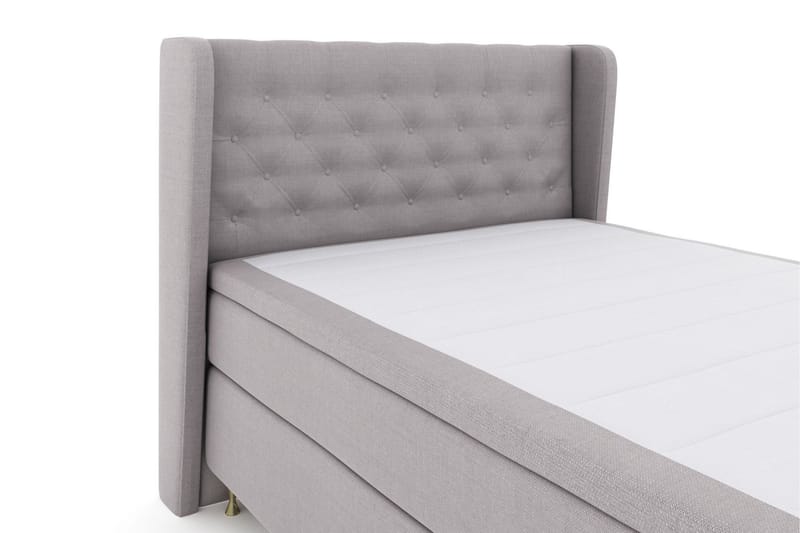 Komplett Sängpaket Choice No 4 140x200 Medium - Ljusgrå|Guld - Kontinentalsäng - Komplett sängpaket