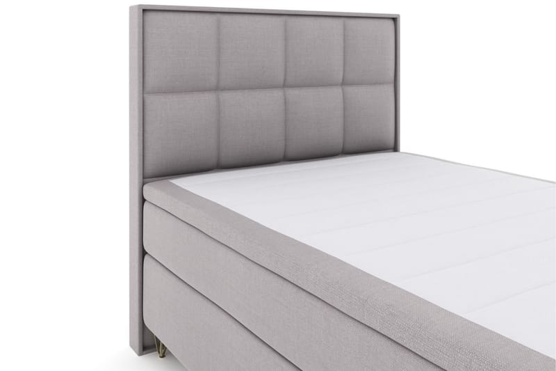 Komplett Sängpaket Choice No 4 140x200 Medium - Ljusgrå|Metall V-form - Kontinentalsäng - Komplett sängpaket