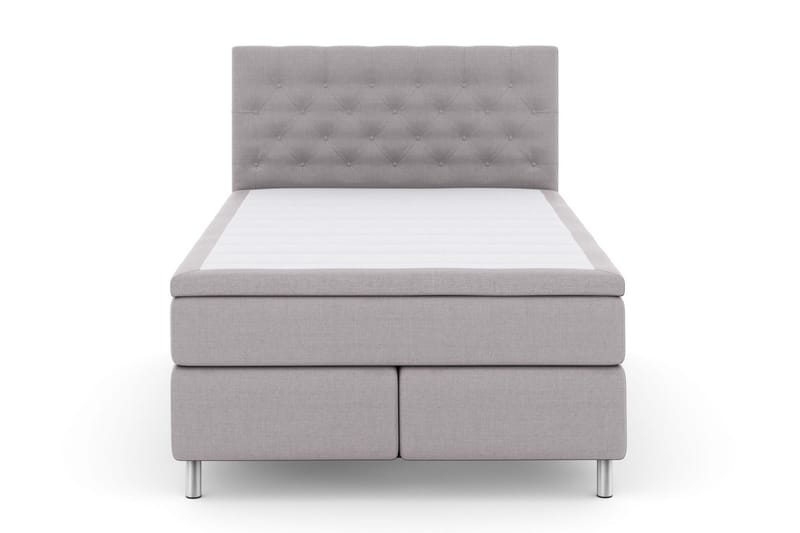 Komplett Sängpaket Choice No 4 140x200 Medium - Ljusgrå|Metall - Kontinentalsäng - Komplett sängpaket