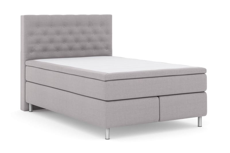 Komplett Sängpaket Choice No 4 140x200 Medium - Ljusgrå|Metall - Kontinentalsäng - Komplett sängpaket