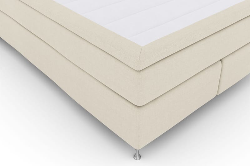 Komplett Sängpaket Choice No 4 160x200 Fast/Medium - Beige|Silver - Kontinentalsäng - Dubbelsäng - Komplett sängpaket