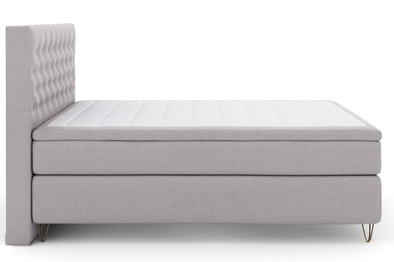 Komplett Sängpaket Choice No 4 180x200 Fast - Ljusgrå|Metall V-form - Komplett sängpaket - Kontinentalsäng - Dubbelsäng